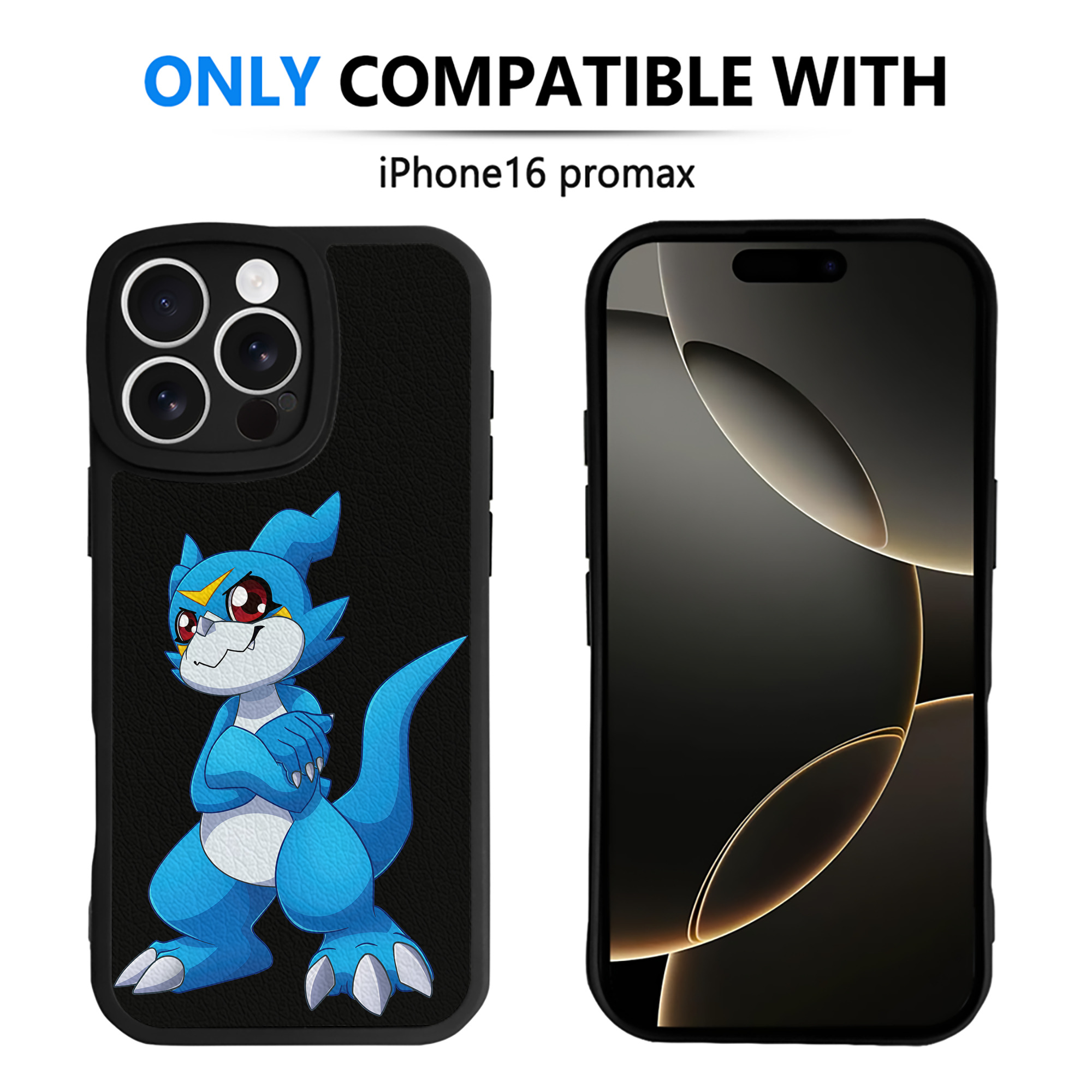 （画像用） Digimon デジタルモンスター/デジモン 【iPhone 16シリーズ対応】シリコンスマホケース（レザー調） 材質：シリコン